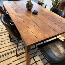 Industrial Wood Dining Table