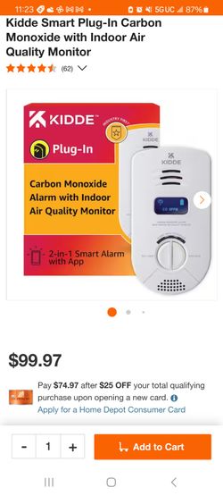 Kidde Smart Plug-In Carbon Monoxide with Indoor Air Quality Monitor