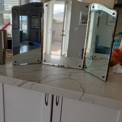 Vintage 3-Way Table Mirror