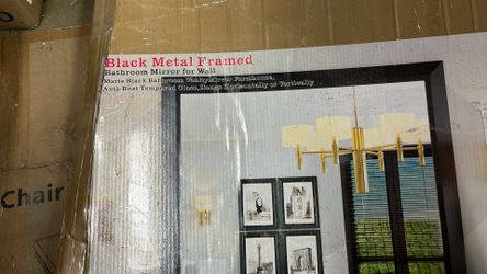 Mirror Black metal Frame 36”x 36”