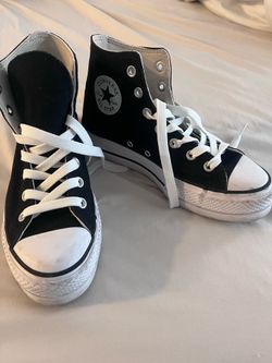 Black Converse Chuck Taylor all star lift platform