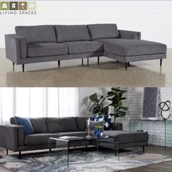 Gray Living Spaces sectional