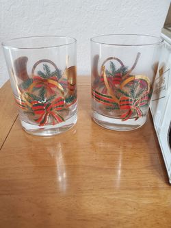 6 Culver Yule Horn Glasses (NO Shot Glasses Are Included) 
