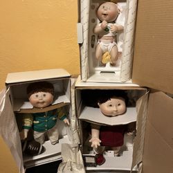 Vintage Cabbage Patch Porcelain Collector’s doll lot collection of 3 dolls
