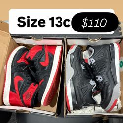 Jordan’s both size 13c for $110