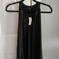 NEW- Women’s Banana Republic Black Neck Tie Blouse