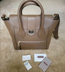 Henri Bendel Tan Leather Satchel Handbag