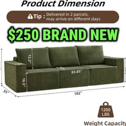 Green Couch 🛋️ Brand New Sealed In Box Modular 