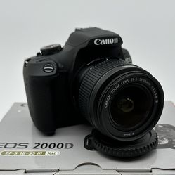 Canon EOS 2000D DSLR Kit | LIKE NEW | 24.1MP | Full Bundle