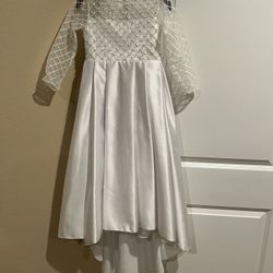 White Flower Girl Dress, Size-4-5, $50