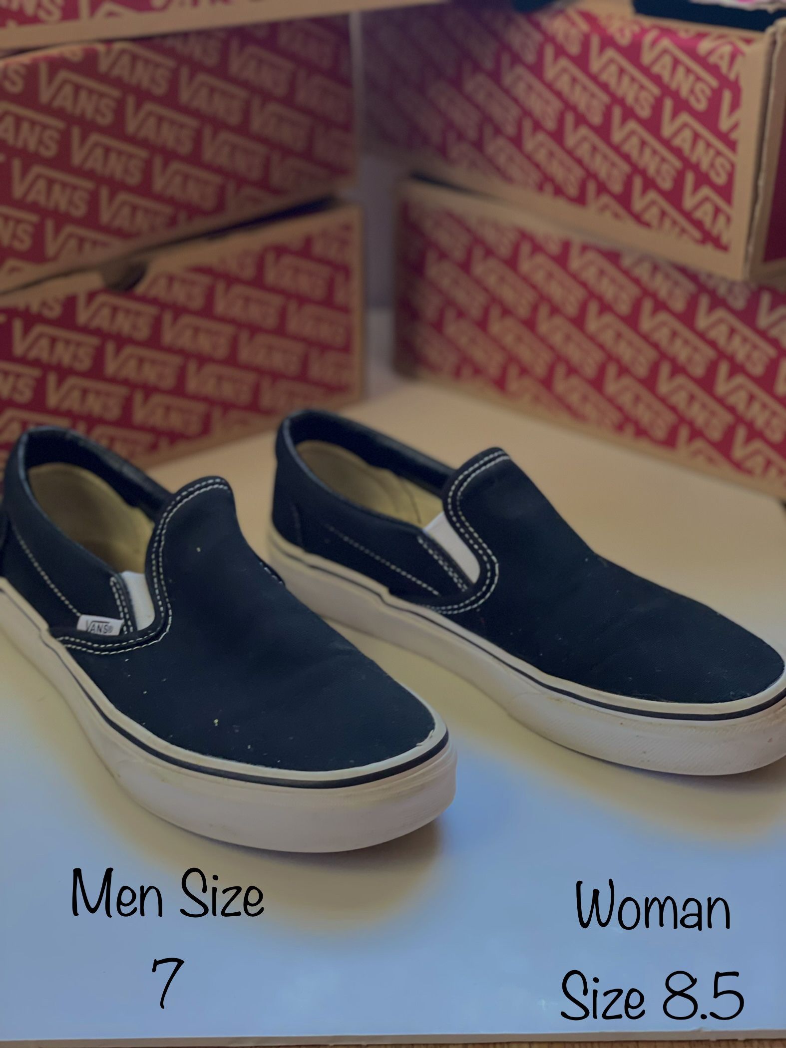 Black Slip on Vans