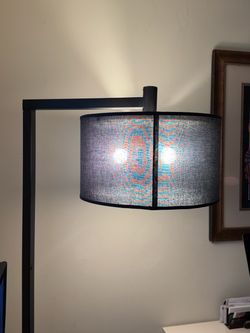 Custom “Scott Lamp Company” Modern Black Metal Floor Lamp