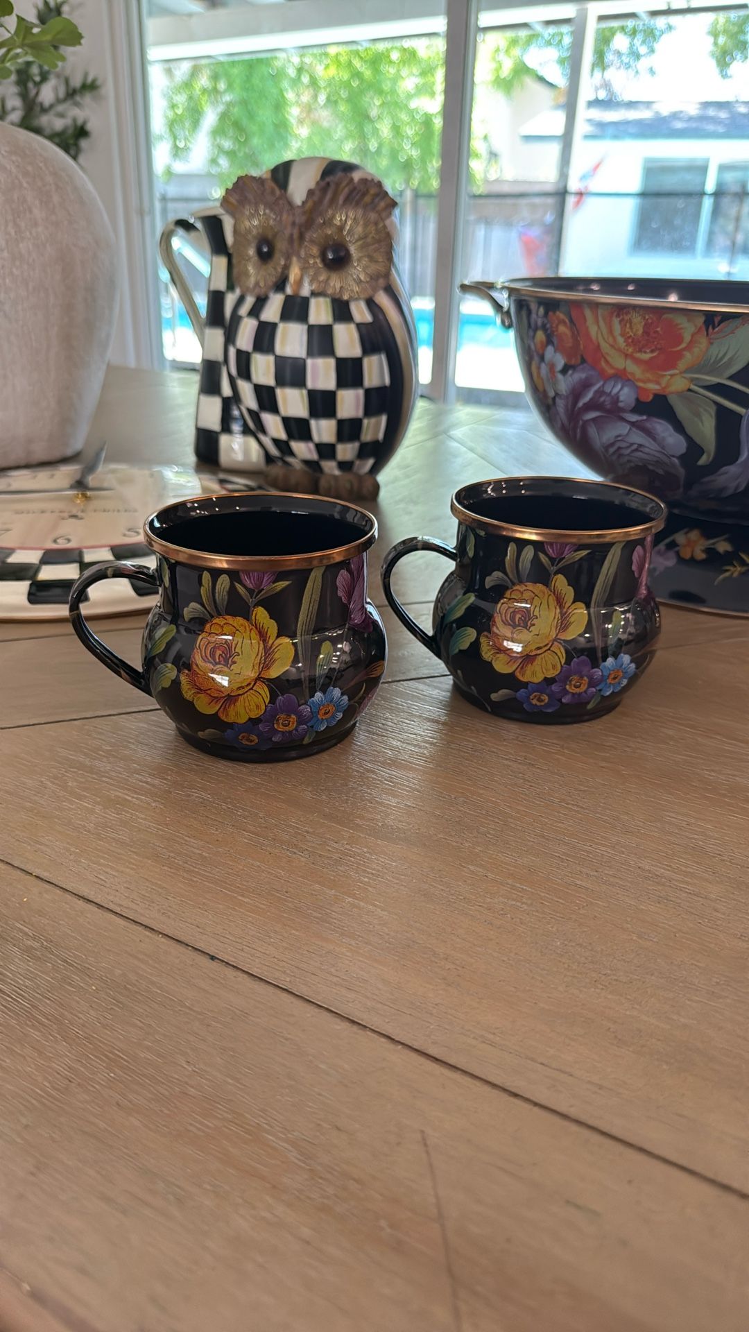 Rare Mackenzie Childs Tea Cups