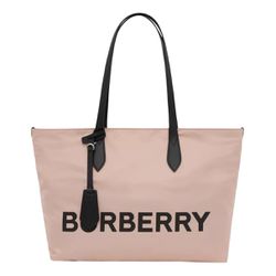 Burberry New Beige Logo Print Econyl Tote Bag