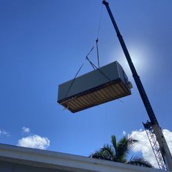 Sheds Relocated, Movemos Casita De Patio Container Rv Trailer Crane 