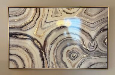 Project 62 Geode Framed Wall Art – 40x25” – High Gloss Marble Look