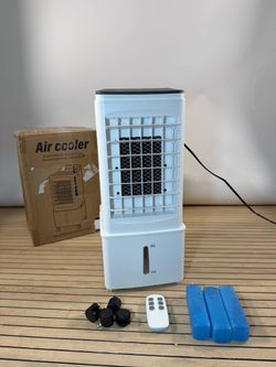 Portable Air Cooler, Evaporative Swamp Cooler, 2.5 Gal Tank, 3 Speeds, 7H Timer