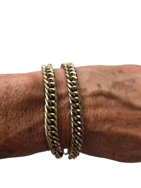 vintage Coro pegasus double chain bracelet 1950s
