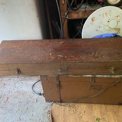 Wood fishing rod case