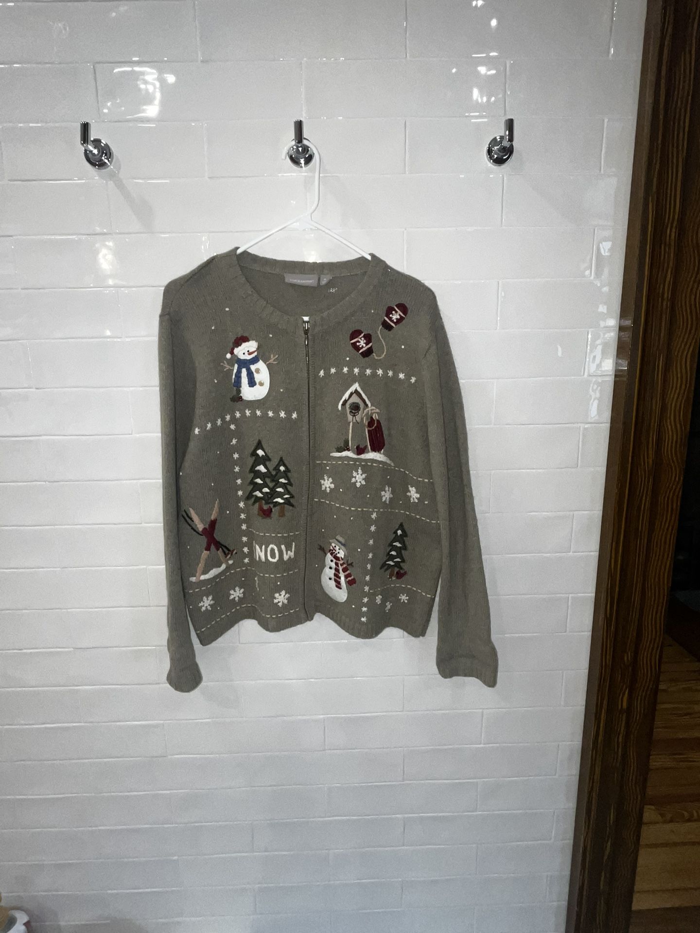 Croft & Barrow Holiday Christmas Winter Sweater Sz PL