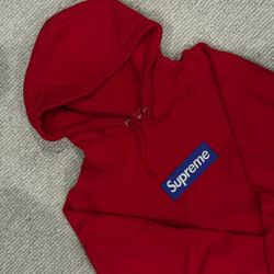 Supreme Box Logo Hoodie Red Purple