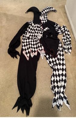 CA Costumes Halloween White Evil Jester