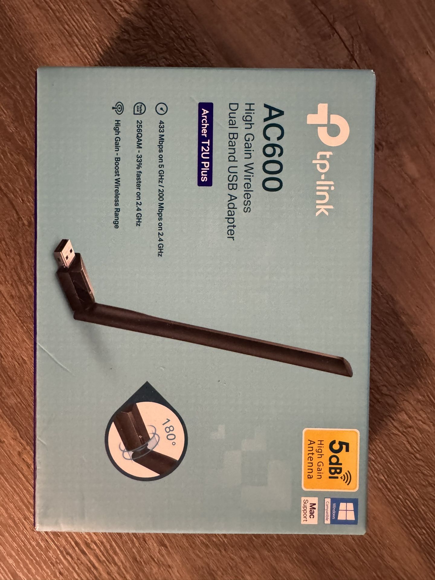 AC600 High Gain Wireless Dual Band USB Adapter