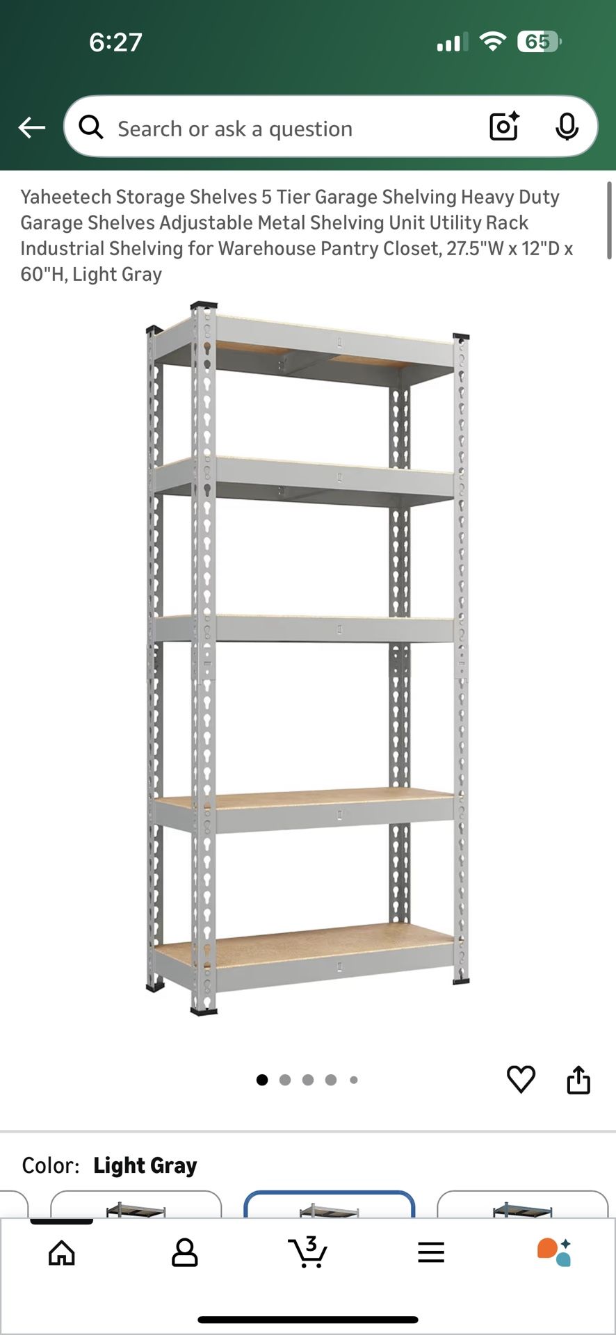 5 tier storage shelves