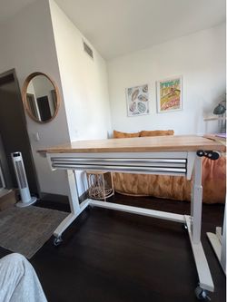 Adjustable Workbench with Solid Wood Top (Husky)