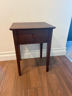 Wood Nightstand with Single Drawer