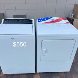 (Used normal wear) beautiful Whirpool Washer And Kenmore Dryer (1 Year Warranty)