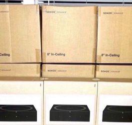 6xPairs of the Sonos INCL8WW1 + 3x Sonos AMPG1US1BLK. Brand new new new.  Includes warranty.  We equip your home with all Sonos gear.