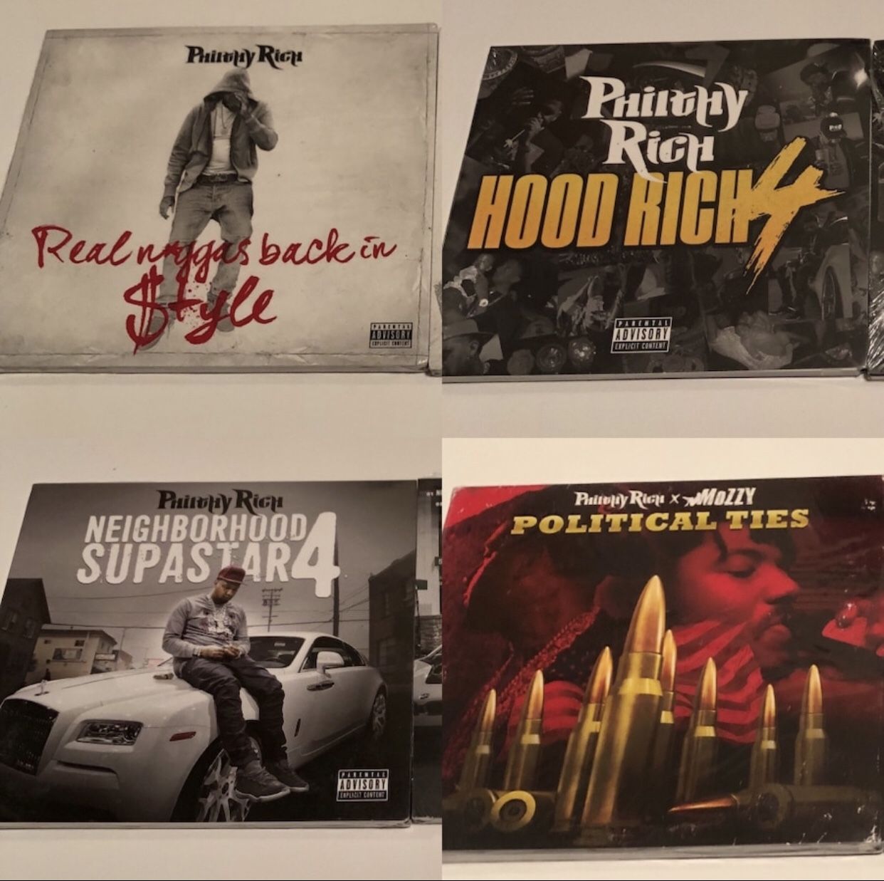 Philthy Rich Mozzy Mac Dre Lil Blood Troublez Lil Raider Yukmouth Thizz Nation cds