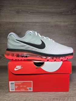 Nike Air Max 2017 Running Shoes White Black Wolf Grey 849559-106 Men’s Size 9.5