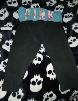 Y2K VINTAGE VS PINK FOLDOVER YOGA PANTS CAPRI SIZE S MCBLING 2000S(small flaws read description)