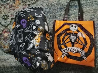 Nightmare Before Christmas blanket and bag