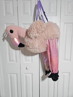 Halloween kids Flamingo Plush Rider Costume Ages 3 to 4
