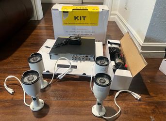 New ELEOPTION 5-in-1 Security Camera System (Model: K3043HV-White) New / Open Box (Retail value $459.99 as shown in image.png) Protect your home or bu