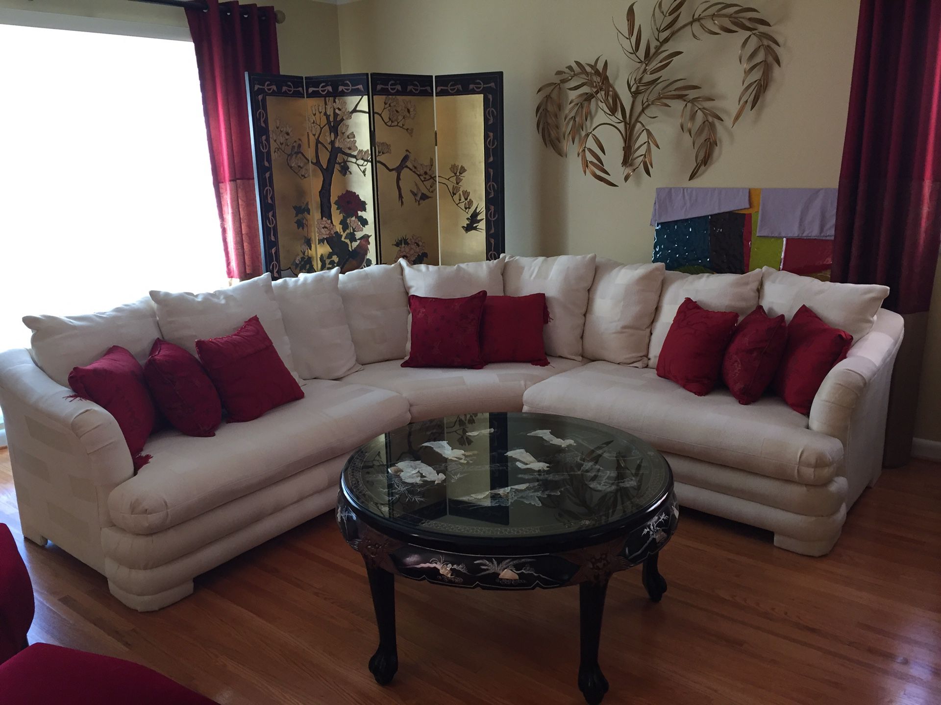 Off white couch/sectional (barely used)