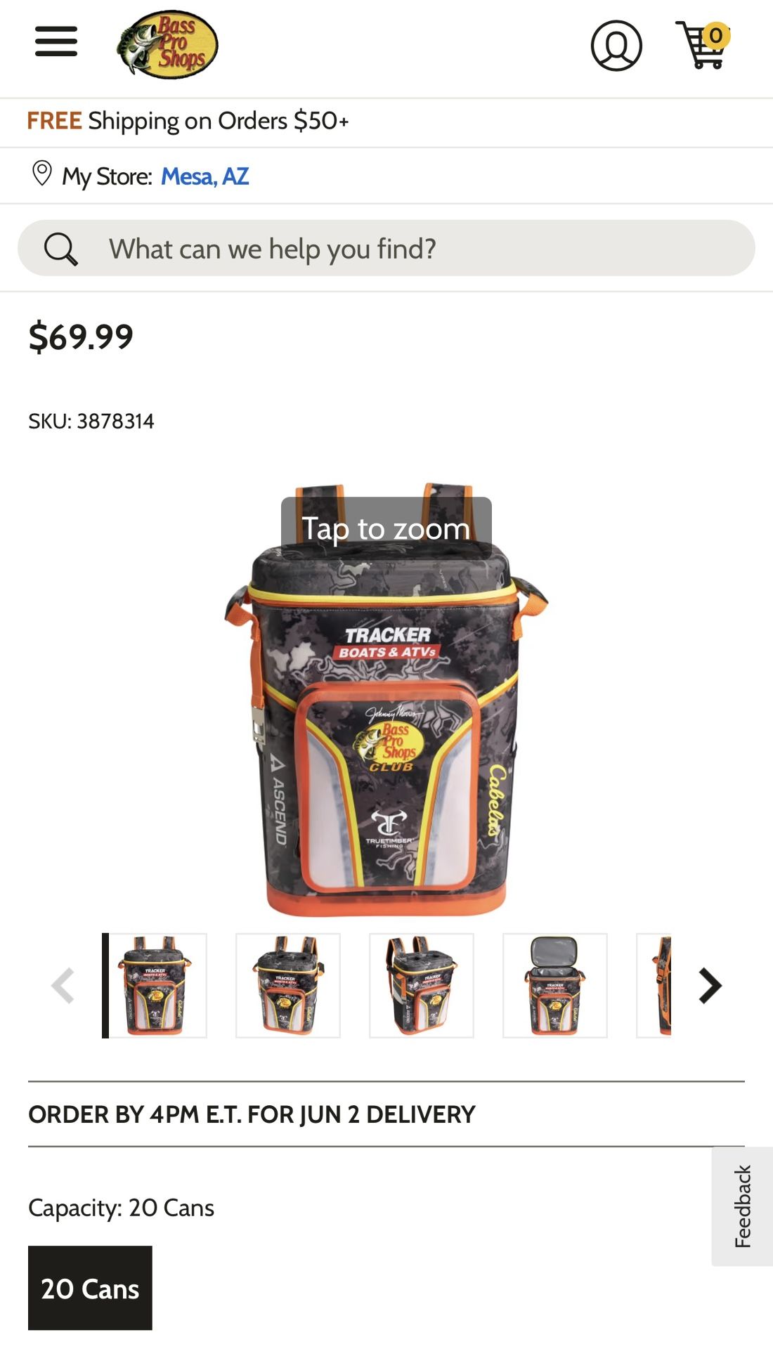 Bass Pro Backpack Cooler