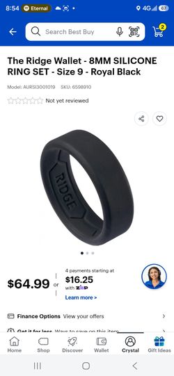 Ridge silicone ring size 9