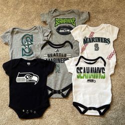 Seattle Sports Onesies 0-3m