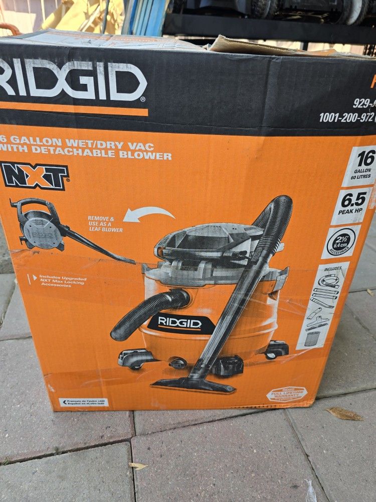 Ridgid 16g Shop Vac Wet Dry Vacuum With Detachable Blower 