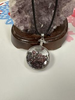 Garnet Long Necklace 