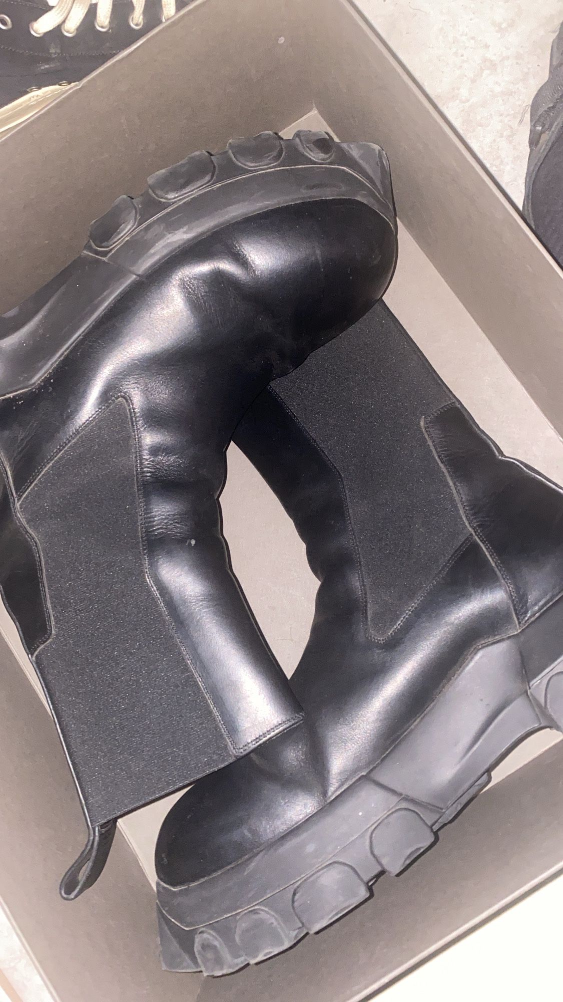 rick owens  bozo tractor boots