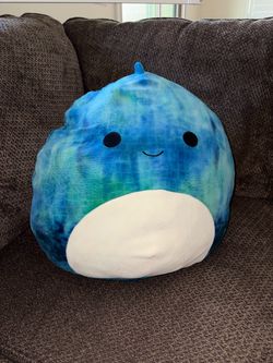 Squishmallow Blue Tie-Dye Dinosaur Plush