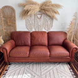 Natuzzi Leather Couch Sofa 