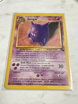 Gengar Pokemon Card . 