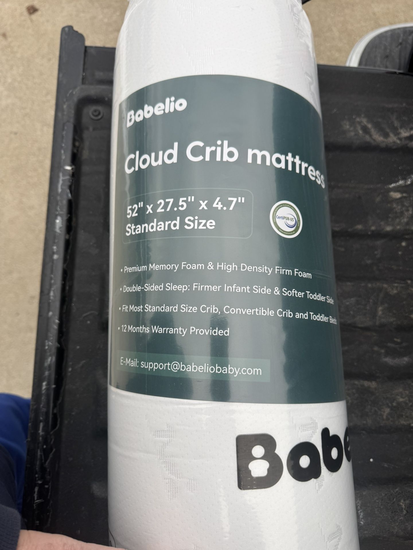 Babelio Cloud Crib mattress. 52" x 27.5" x 4.7"