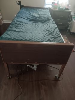 Semi-Electric  Remote Hospital Bed  with Mattress